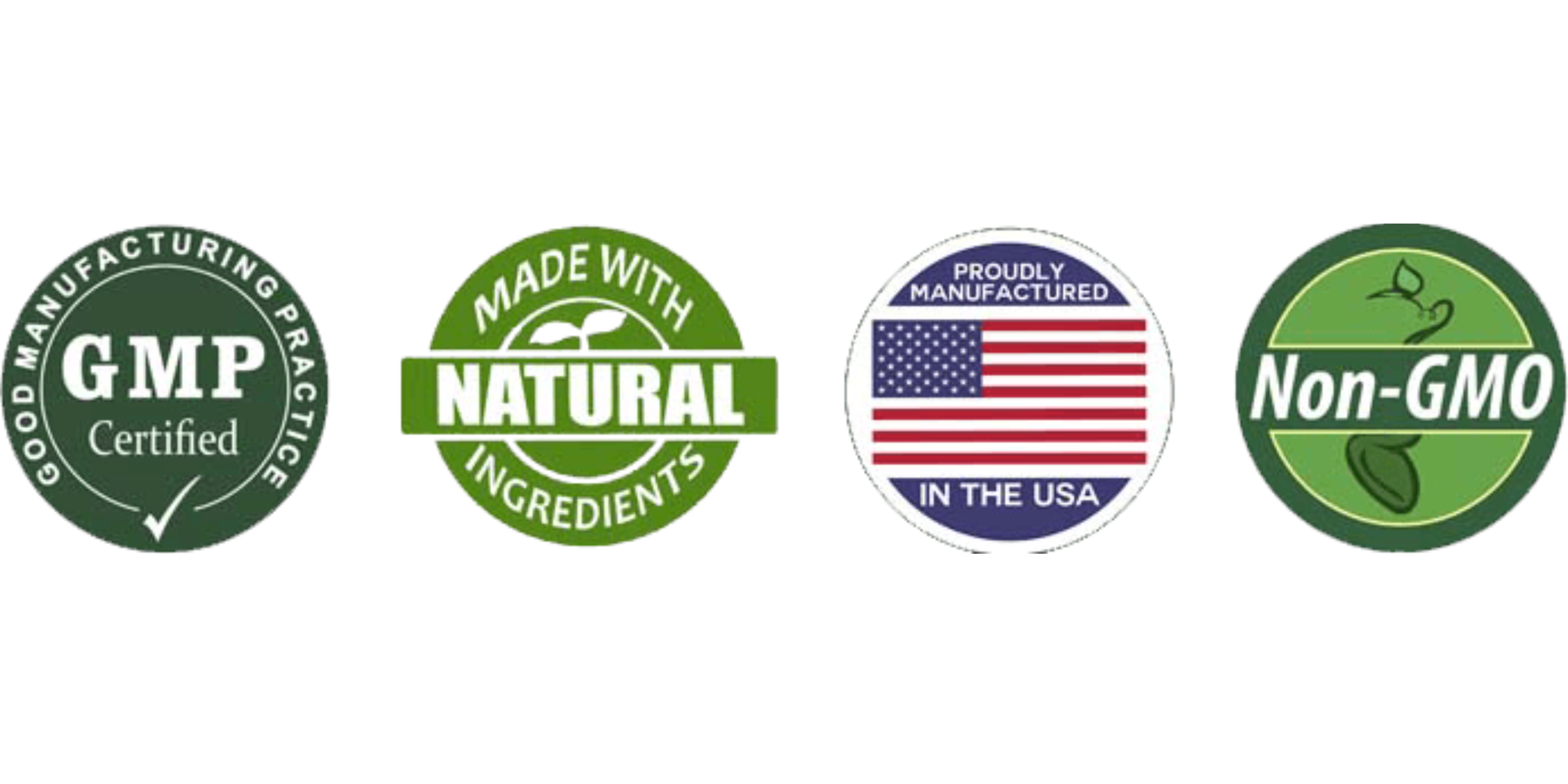 Certifications FDA, GMO-Free, Made in USA, GMP, 100% Natural Ingredients
