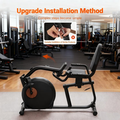 Recumbent Exercise Bike with Full-Body Workout and Smart Features Description: