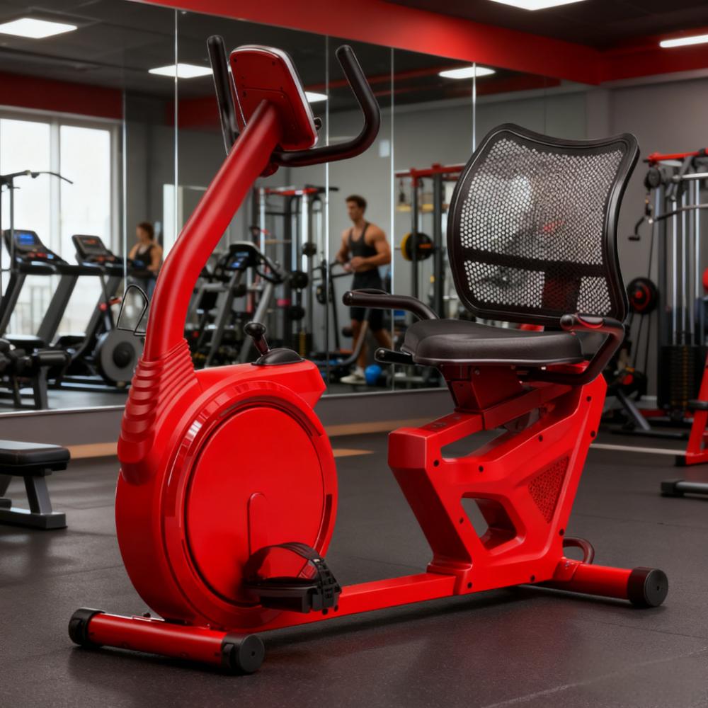 Recumbent Exercise Bike with Ergonomic Design and Smart Features