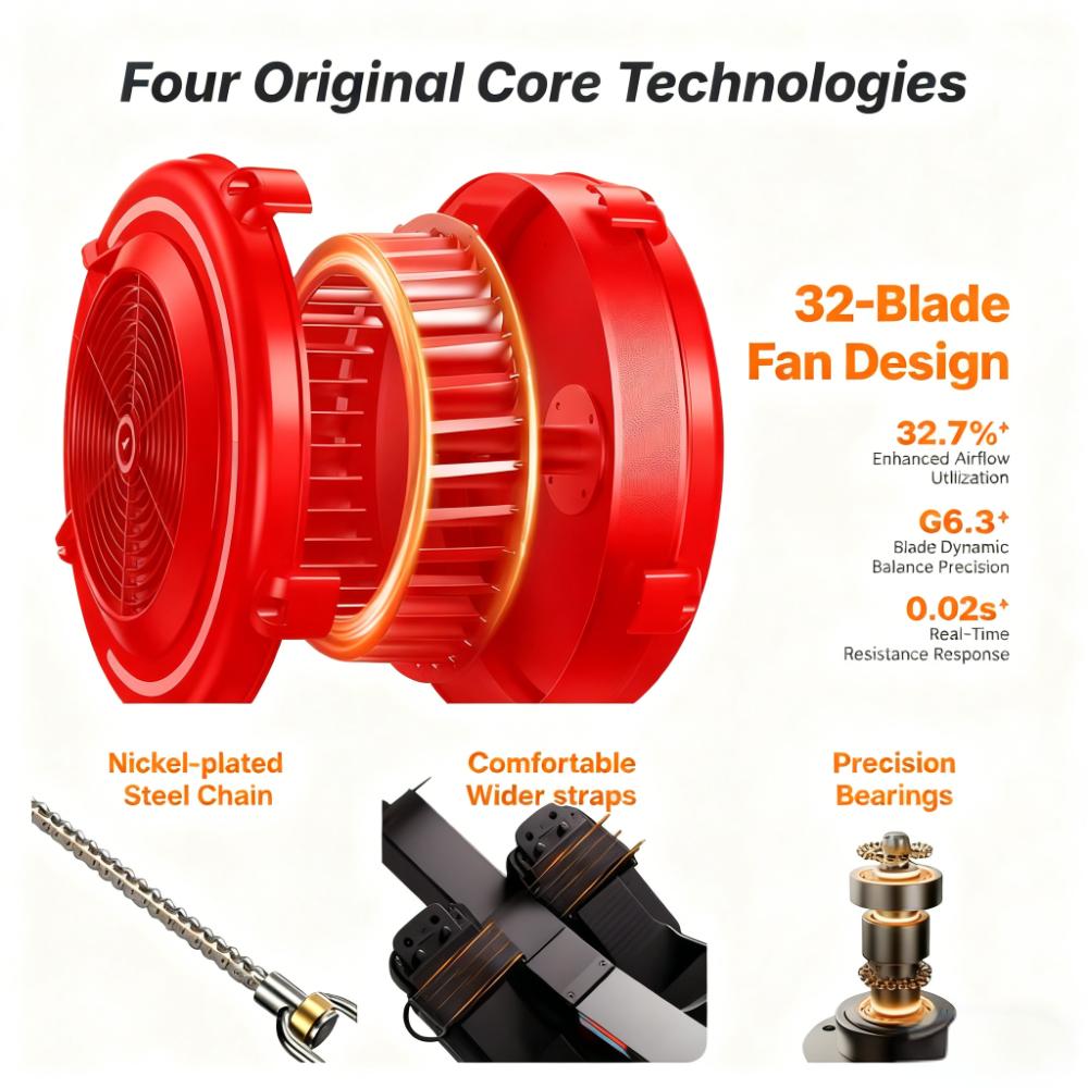 Air Resistance Rowing Machine with Long Rail and Smart Feature