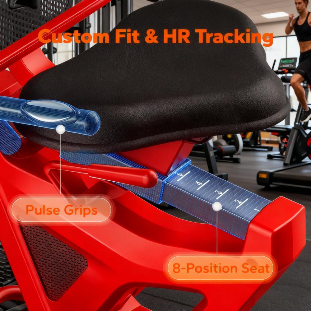 Recumbent Exercise Bike with Ergonomic Design and Smart Features